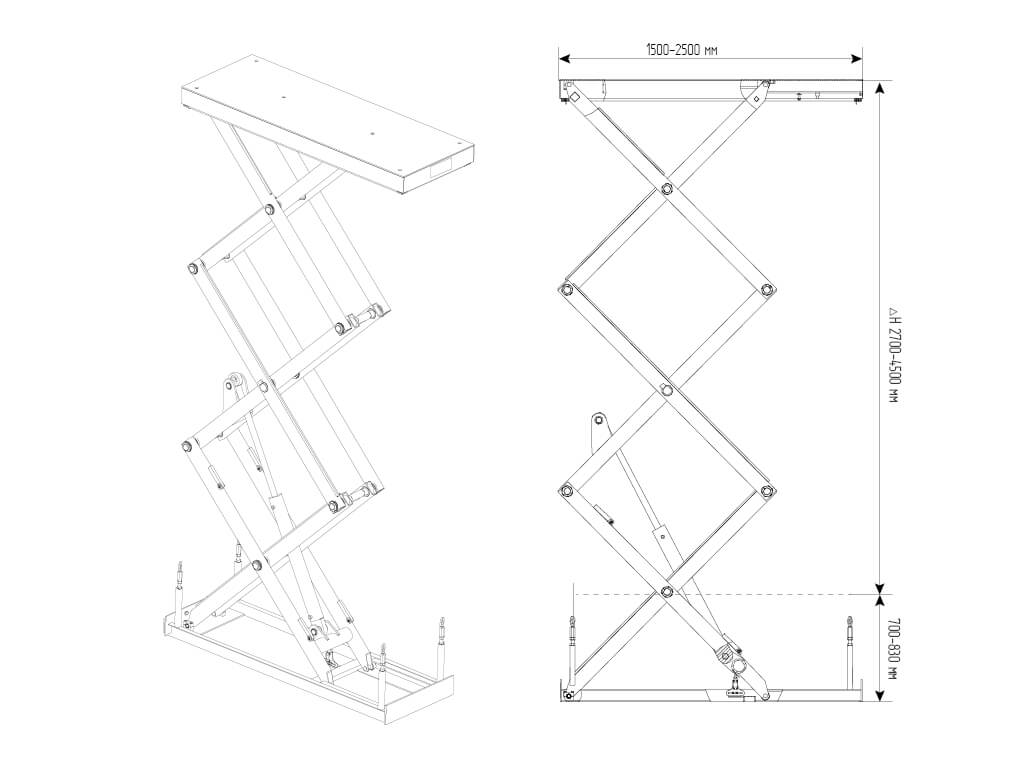 Triple Scissor Lift Table of 3LT series